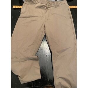 Zara Man Chino Pants Tan Khaki Elastic Waist Slim Fit Size XL USA MEX 34